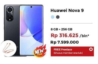 Promo Harga HUAWEI Nova 9 Smartphone 8 GB + 256 GB  - Erafone