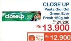 Promo Harga CLOSE UP Pasta Gigi Everfresh Icy White Winter Blast, Everfresh Menthol Fresh 160 gr - Indomaret