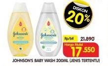 Promo Harga JOHNSONS Baby Wash Cottontouch Jenis Tertentu 200 ml - Superindo