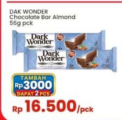 Promo Harga Dark Wonder Chocolate Almond 56 gr - Indomaret