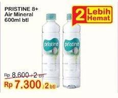 Promo Harga PRISTINE 8 Air Mineral per 2 botol 600 ml - Indomaret