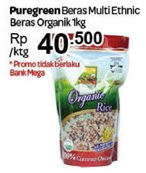 Promo Harga Pure Green Beras Organik 1 kg - Carrefour
