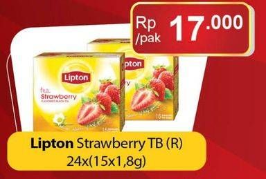 Promo Harga Lipton Yellow Label Tea Stawberry per 24 pcs 1 gr - Carrefour
