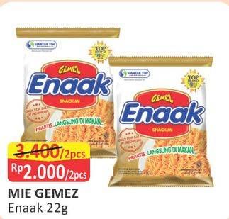 Promo Harga MIE GEMEZ ENAAK Snack Mi per 2 pcs 22 gr - Alfamart