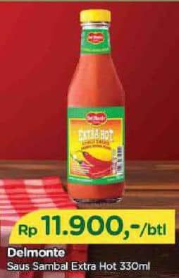 Promo Harga Del Monte Sauce Extra Hot Chilli 340 ml - TIP TOP