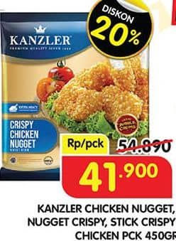 Promo Harga Kanzler Chicken Nugget Original, Crispy, Stick Crispy 450 gr - Superindo