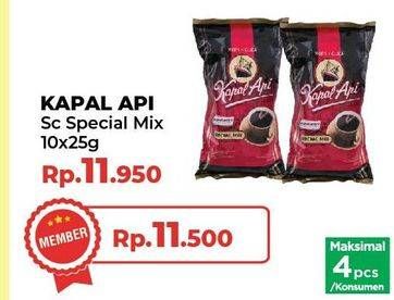 Promo Harga Kapal Api Kopi Bubuk Special Mix per 10 sachet 25 gr - Yogya