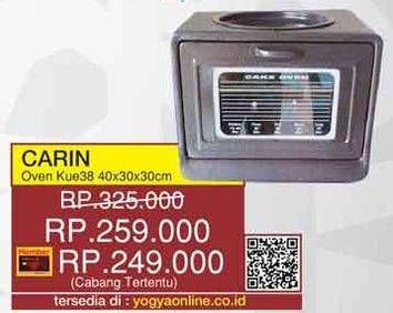 Promo Harga CARIN Oven Kue 38 40 X 30 X 30  - Yogya