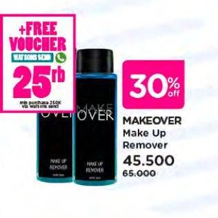 Promo Harga MAKE OVER Make Up Remover 100 ml - Watsons