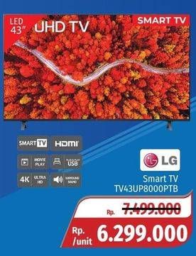 Promo Harga LG 43UP8000PTB Smart UHD TV 43 Inch  - Lotte Grosir