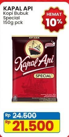 Promo Harga Kapal Api Kopi Bubuk Special 165 gr - Indomaret