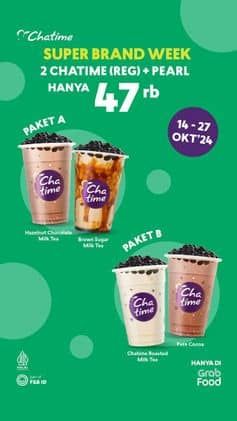 Promo Chatime 2 Chatime + Pearl