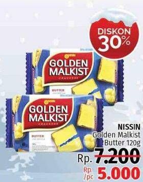Promo Harga NISSIN Golden Malkist Butter 120 gr - LotteMart