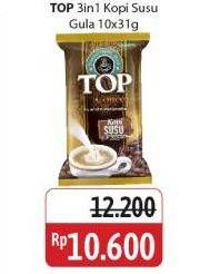 Promo Harga Top Coffee Kopi Susu per 10 sachet 31 gr - Alfamidi