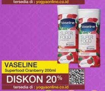 Promo Harga VASELINE Super Food Skin Serum Cranberry 200 ml - Yogya