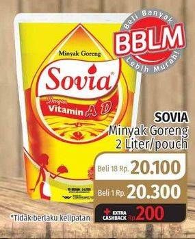 Promo Harga SOVIA Minyak Goreng 2 ltr - Lotte Grosir