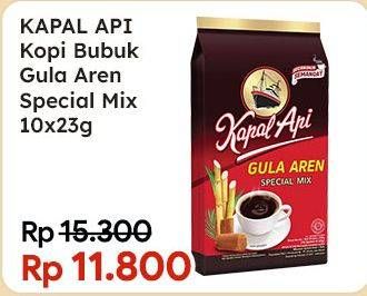 Promo Harga Kapal Api Kopi Bubuk Special Mix Gula Aren per 10 sachet 23 gr - Indomaret