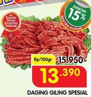 Promo Harga Daging Giling Sapi Spesial per 100 gr - Superindo