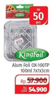 Promo Harga KING FOIL Aneka Alumunium Foil OX-100TP 50 pcs - Lotte Grosir