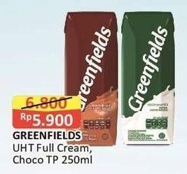 Promo Harga GREENFIELDS UHT Choco Malt, Full Cream 250 ml - Alfamart