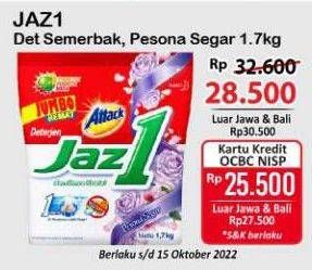 Promo Harga Attack Jaz1 Detergent Powder Semerbak Cinta, Pesona Segar 1700 gr - Alfamart