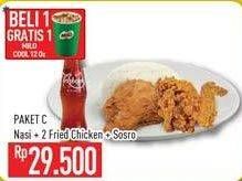 Promo Harga Nasi + 2 Fried Chicken + Sosro  - Hypermart