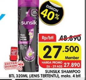 Promo Harga Sunsilk Shampoo 320 ml - Superindo