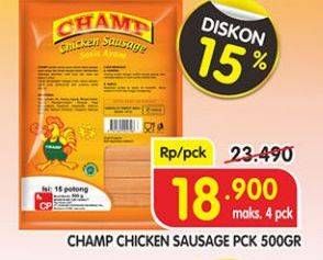 Promo Harga CHAMP Sosis Ayam 500 gr - Superindo