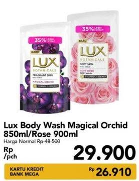 Promo Harga LUX Botanicals Body Wash Magical Orchid, Soft Rose 850 ml - Carrefour