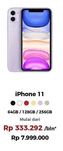 Promo Harga Apple iPhone 11 | Liquid Retina HD LCD 6.1 inci - Kamera 12MP  - Erafone