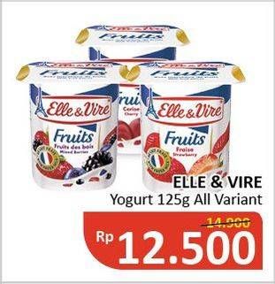 Promo Harga ELLE & VIRE Yoghurt All Variants 125 gr - Alfamidi