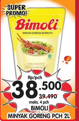 Promo Harga Bimoli Minyak Goreng 2000 ml - Superindo