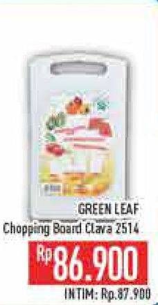 Promo Harga Green Leaf Chopping Board Clava 2510  - Hypermart
