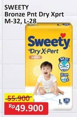 Promo Harga Sweety Bronze Pants Dry X-Pert M32, L28 28 pcs - Alfamart