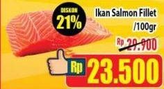 Promo Harga Salmon Fillet per 100 gr - Hypermart