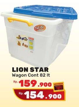 Promo Harga LION STAR Wagon Container 82 ltr - Yogya