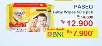 Promo Harga PASEO Baby Wipes All Variants per 2 pcs 50 sheet - Indomaret