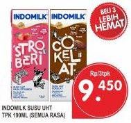 Promo Harga INDOMILK Susu UHT All Variants per 3 pcs 190 ml - Superindo