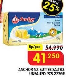 Promo Harga ANCHOR Butter Unsalted, Salted 227 gr - Superindo