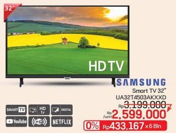 Promo Harga Samsung UA32T4503AK HD | Smart TV 32 Inci  - LotteMart