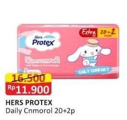 Promo Harga Hers Protex Daily Comfort Wing 23, 5cm 22 pcs - Alfamart