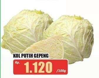 Promo Harga Kol Putih Gepeng per 100 gr - Hari Hari