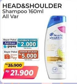 Promo Harga Head & Shoulders Shampoo All Variants 160 ml - Alfamart