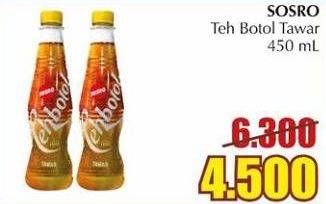 Promo Harga Sosro Teh Botol 450 ml - Giant