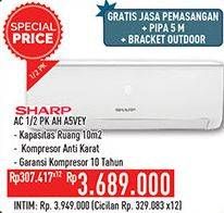 Promo Harga SHARP AH-A5VEY | AC 1/2PK  - Hypermart