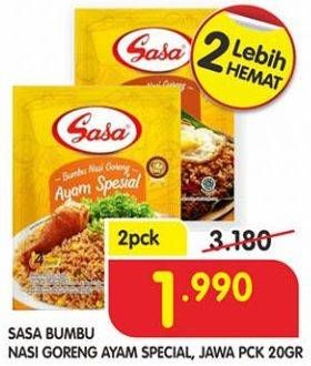 Promo Harga SASA Bumbu Nasi Goreng Jawa, Ayam Spesial per 2 pcs 20 gr - Superindo