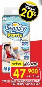 Promo Harga Sweety Silver Pants L28, M30, XL26 26 pcs - Superindo