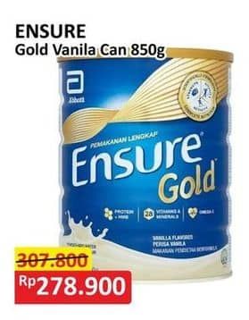 Promo Harga Ensure Gold Wheat Gandum Vanilla 850 gr - Alfamart