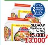 Promo Harga Sedaap Mie Goreng Original per 5 pcs 90 gr - LotteMart