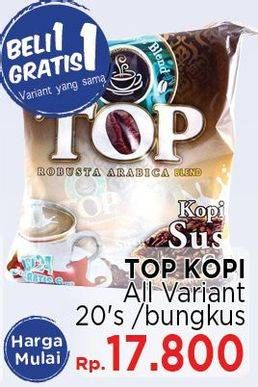 Promo Harga Top Coffee Kopi All Variants per 20 sachet - LotteMart